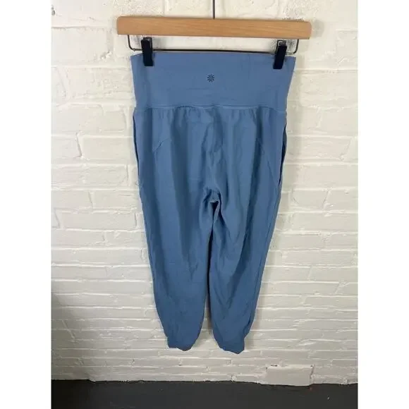 Athleta Women's Salutation High Rise Jogger Pants High Waist Blue Size S/T - Picture 5 of 7